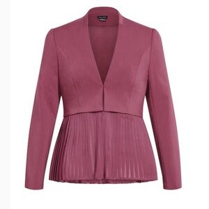 City Chic Rosebery Pleated Blazer